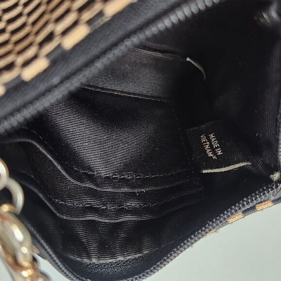 COACH Black and Tan Checkered Wristlet Wallet - Picture 7 of 8